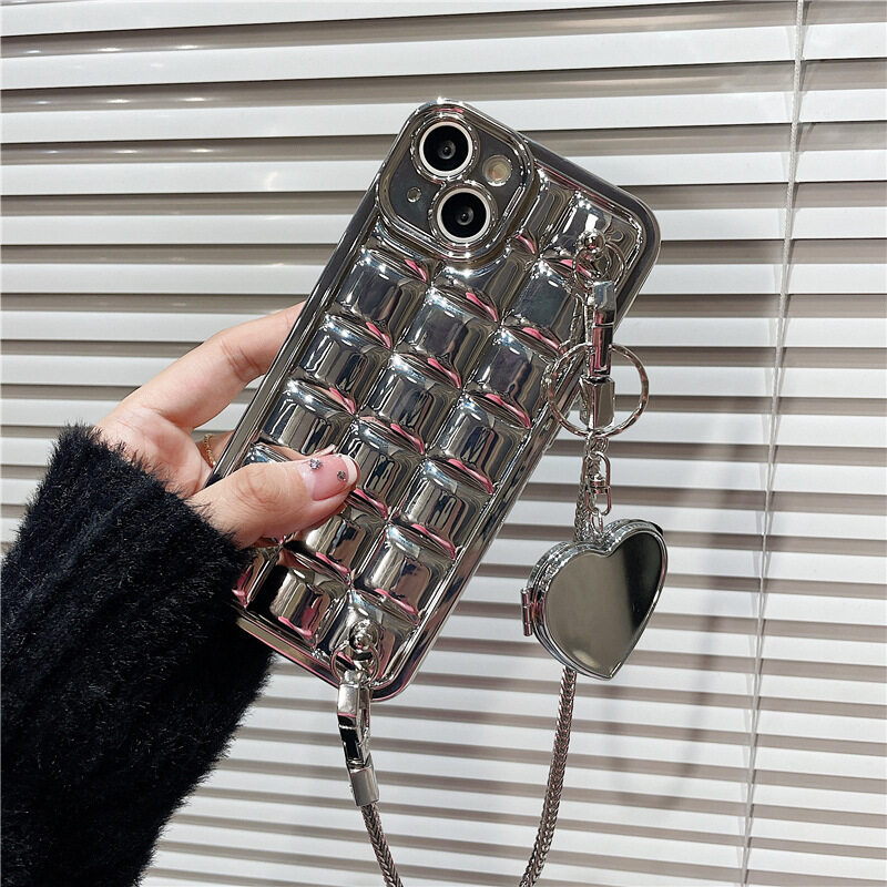 スマホケース｜チェック柄・チェーン・iPhoneに適用・落下防止・人気スタイル|undefined