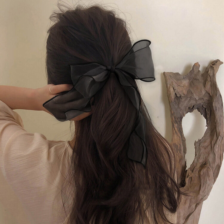 ヘアゴム｜透明・チュール・大きめ・リボン・カラフル・フリル・ヘアアクセサリー・可愛い|undefined