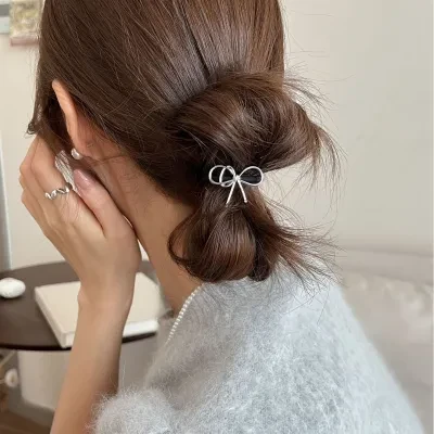 ヘアゴム｜金属・バタフライ・リボン・高弾力・可愛い・INS風・ポニーテール・ヘアアクセサリー