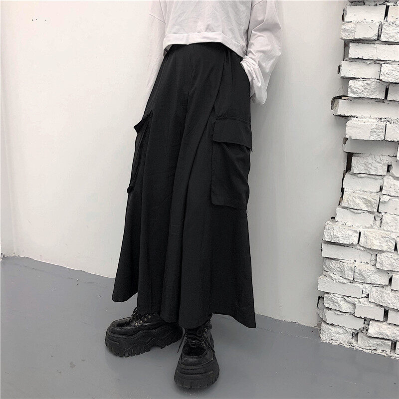 ワイドパンツ｜ゆったり・新作・ハイウエスト・九分丈・大きポケット・デザイン感・カーゴパンツ・秋冬・カジュアル・ファッション|undefined