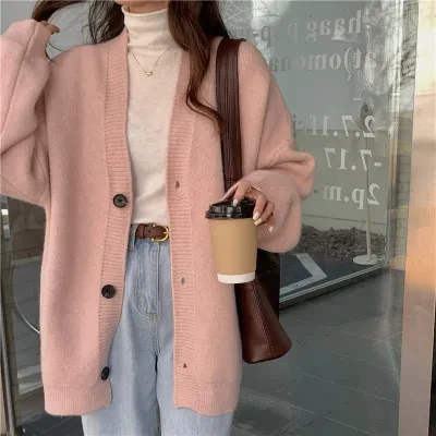 on% closet カーディガン｜韓国風・ルーズ・リラックス・ソフトニット・マニアック