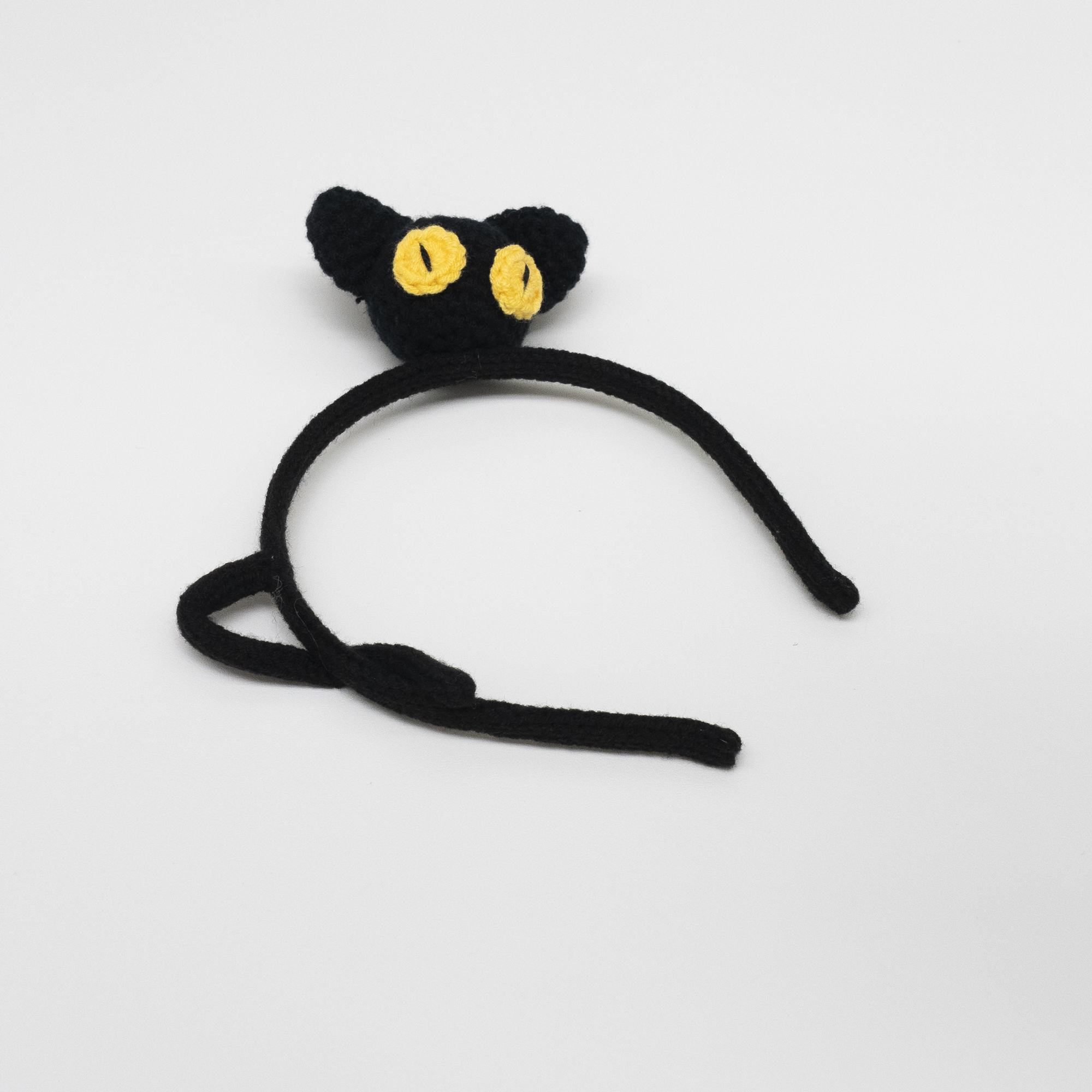 手作り黒猫ヘアバンド｜☆可愛い黒猫柄のヘアバンドです☆|undefined