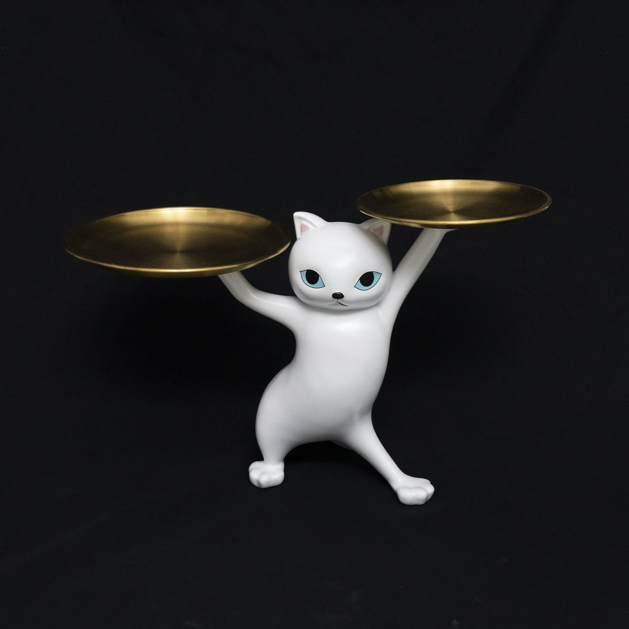 皿を捧げる猫ちゃん│友達へのプレゼント・可愛いデザイン・超面白い・小物収納・高品質|undefined
