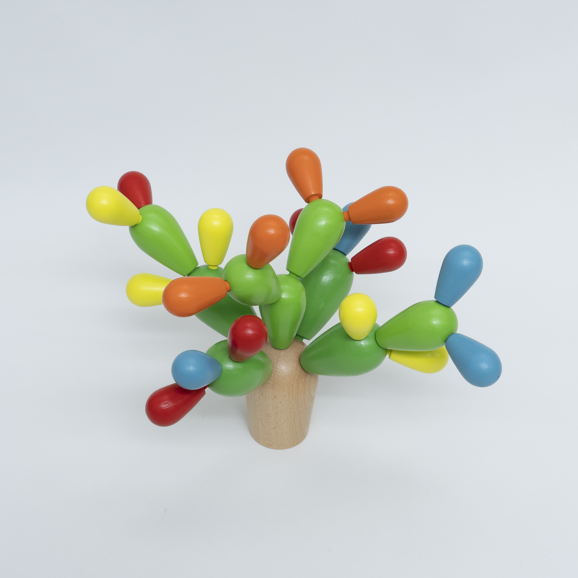『知育おもちゃ』カクタス積み木｜はめ込み棒の色を使って色の認識を学ぶ·子どもたちの計画性·想像力の発達を促し|undefined