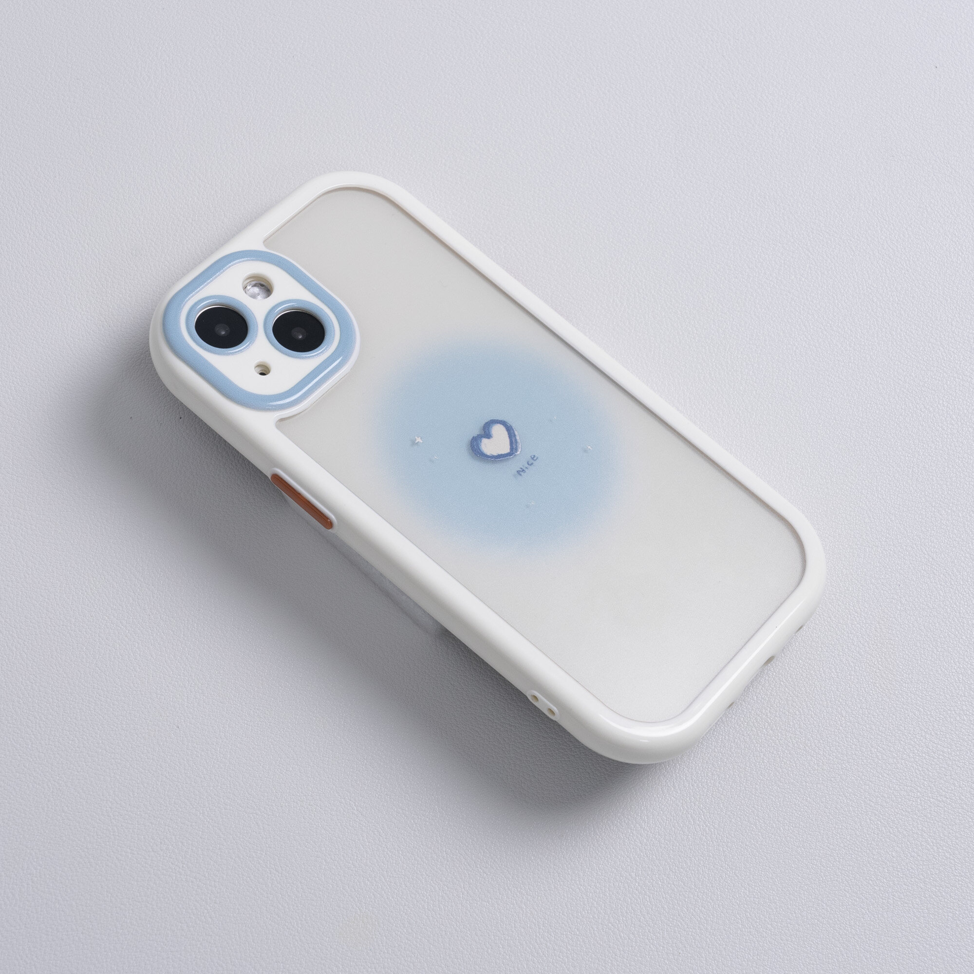 【インスタ風】ブルーハートiPhone対応スマホケース｜柔らかいフレームでしっかり保護|undefined