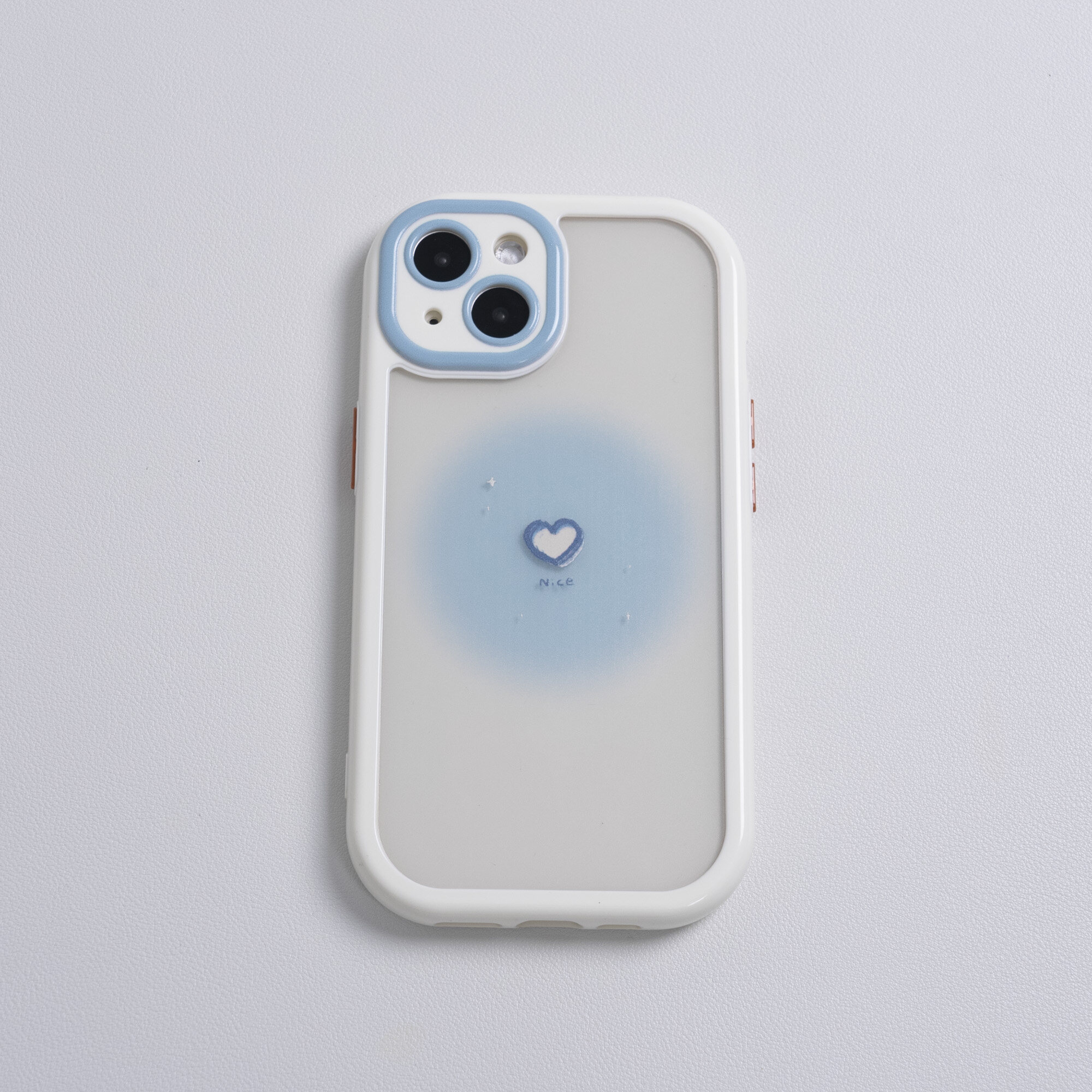 【インスタ風】ブルーハートiPhone対応スマホケース｜柔らかいフレームでしっかり保護|undefined