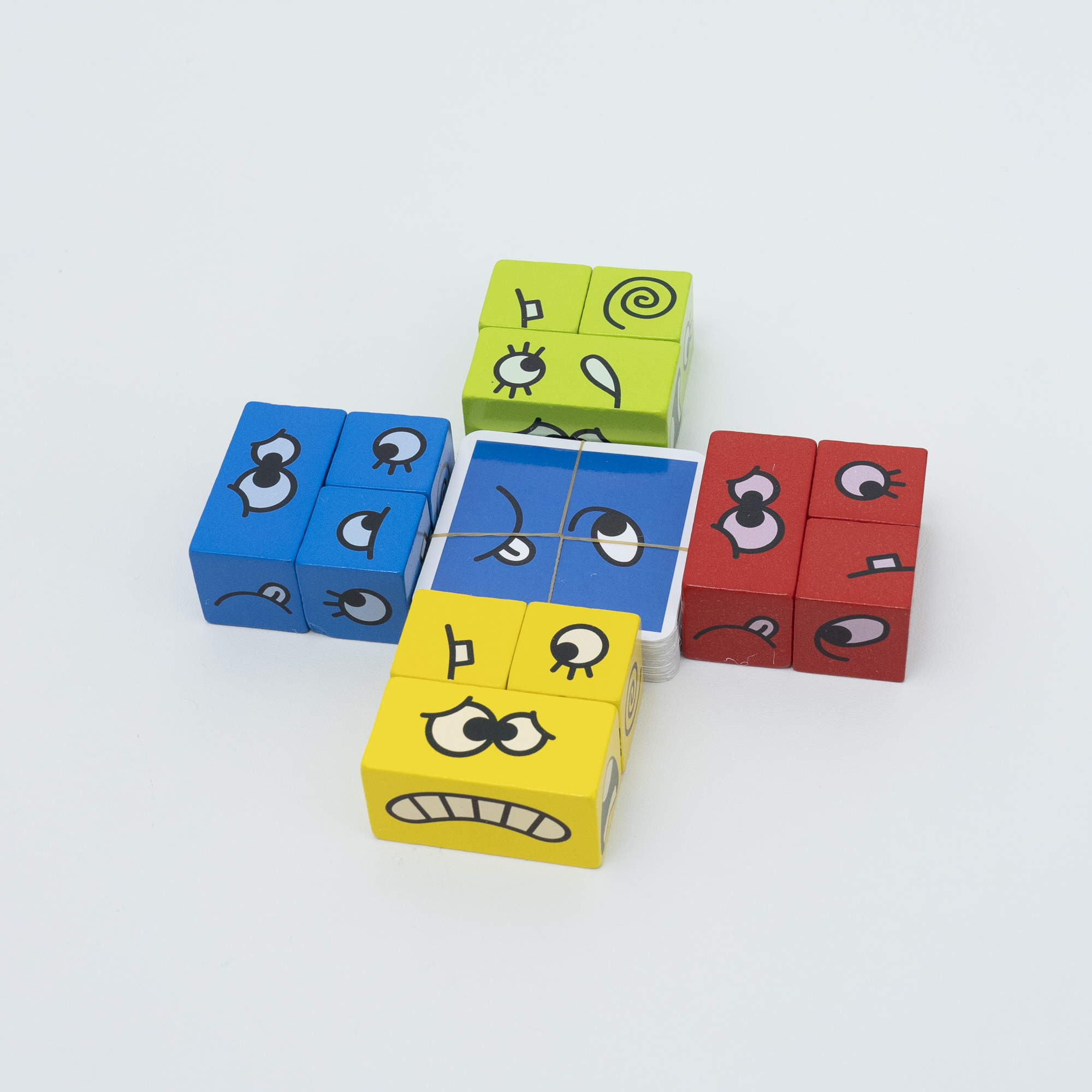 『モンテッソーリおもちゃ』木製パズル 顔を変えるブロック｜みんなで楽しめる変顔マジックビルディングキューブ！|undefined