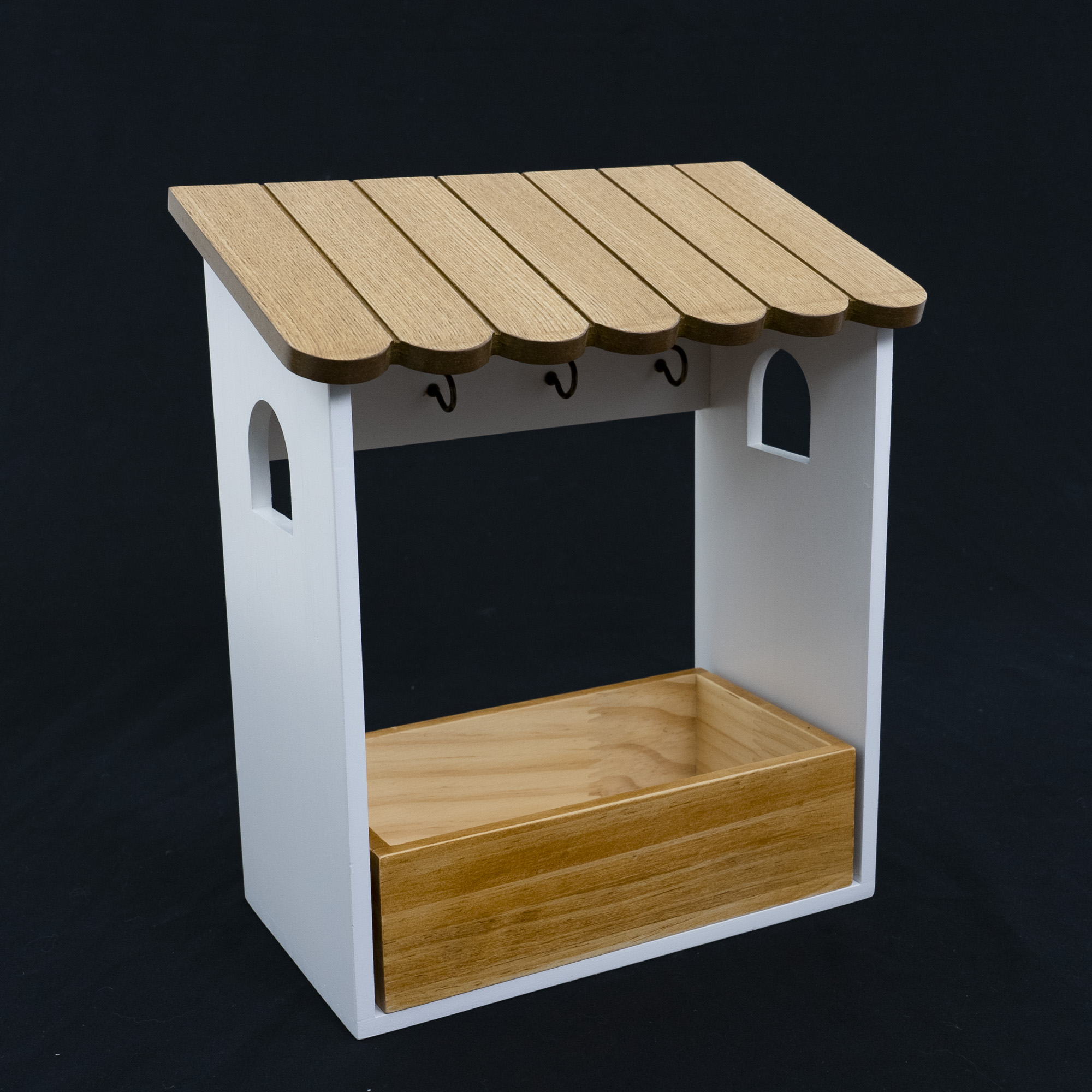 【ウッド】木製玄関小物収納ラック｜シンプルでインテリアに合わせやすい|undefined