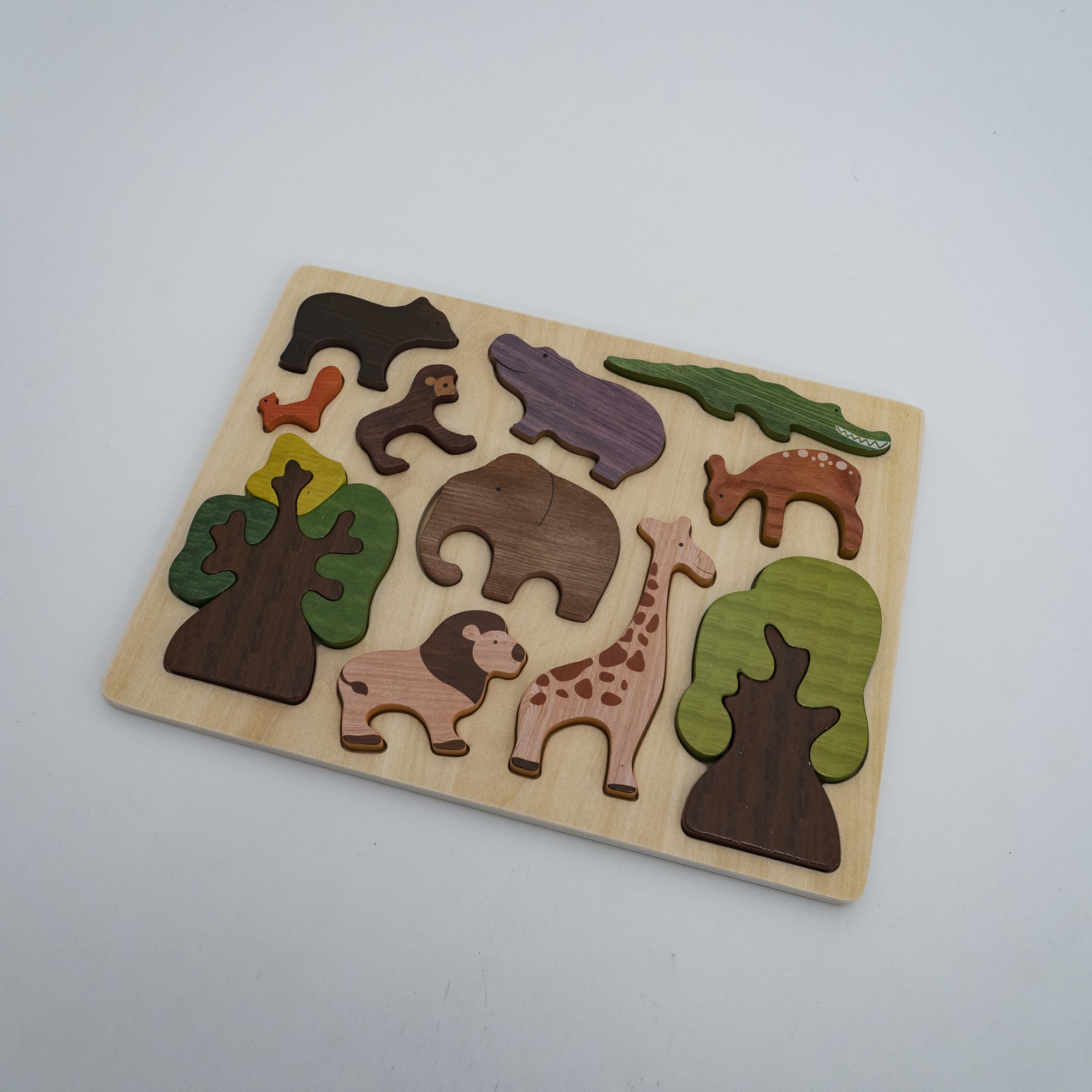 動物と森 木製形合わせパズル｜高級感ある木のおもちゃ・良い材料を選りすぐる|undefined