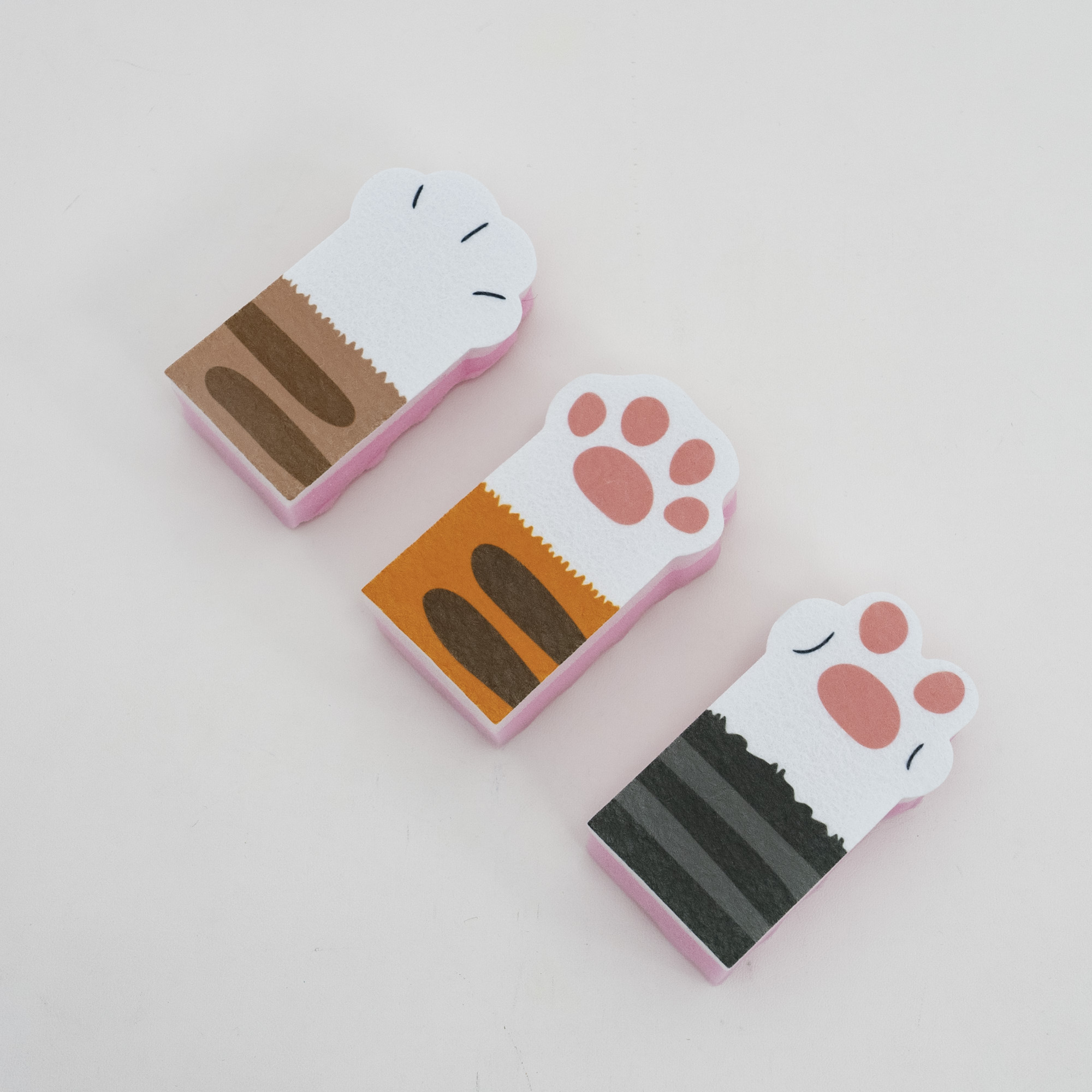 【3個セット】可愛い猫爪清潔スポンジ|undefined