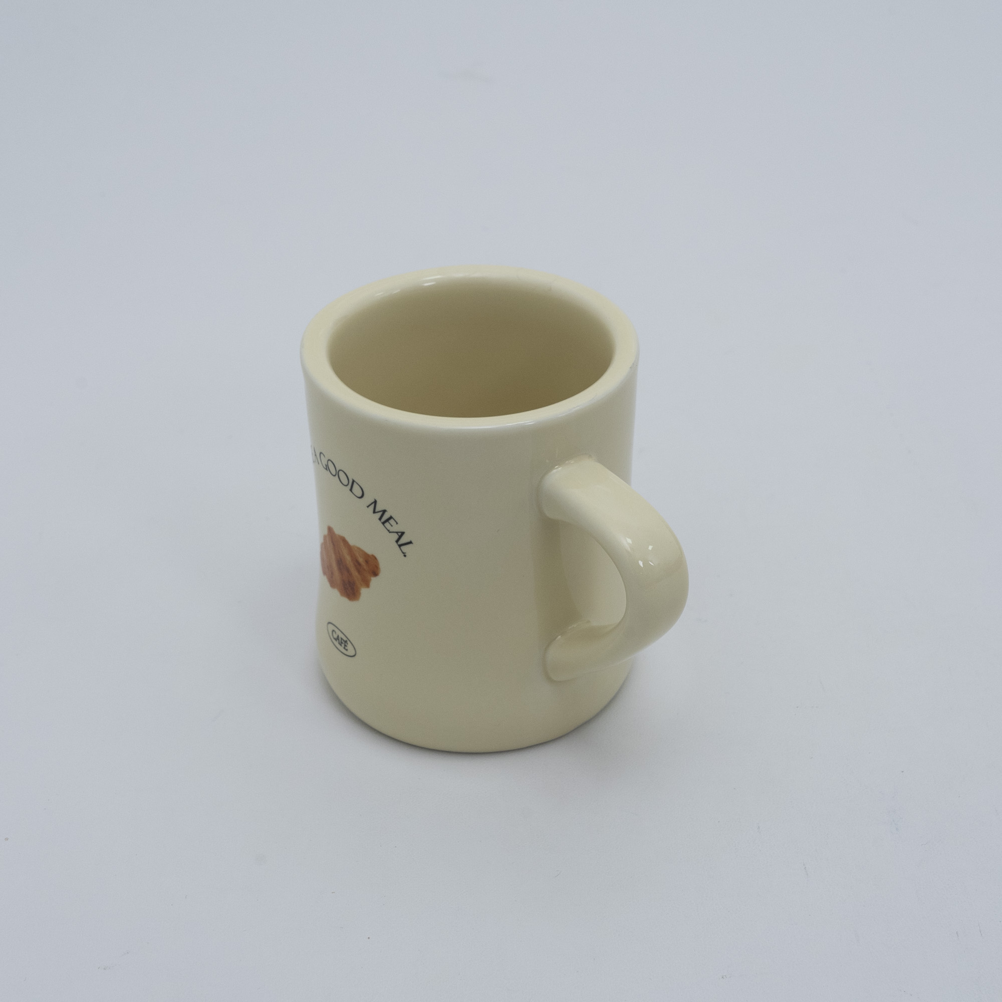 「レンジ使用可能」超かわいいクロワッサン柄のマグカップ｜イエロー系|undefined