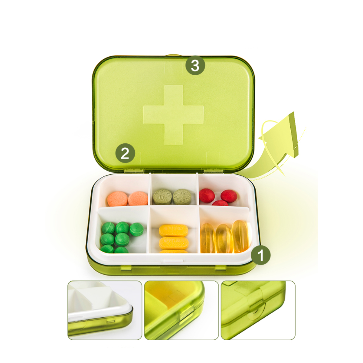 ピルケース｜薬ケース 小型 ピルケース 小分け 密閉で防湿