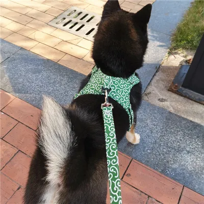ペット用品 犬リード｜唐草リード ハーネスリード ナイロン製 引っ張り防止 柴犬  調節可能
