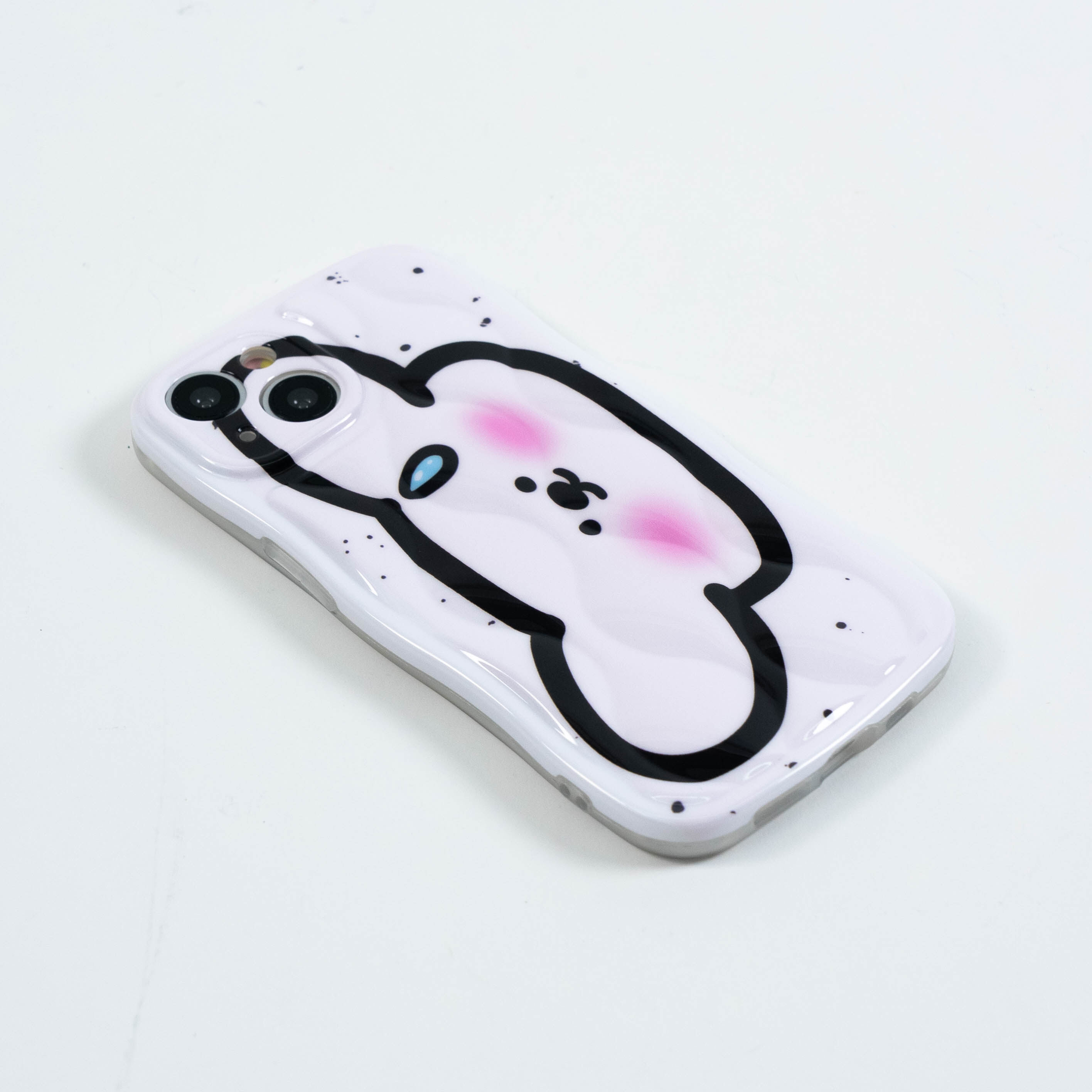 汗をかく熊iPhoneケース｜かわいい大きなくまがあり、ベールピンの色が乙女心が満ち溢れる|undefined
