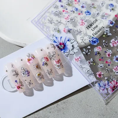 TENSOR NAIL ネイルステッカー｜ネイルシール｜花柄・3D立体感・自宅でネイルサロンを楽しみ

