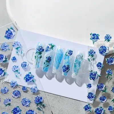 ネイルステッカー｜ネイルシール｜花柄・3D立体感・自宅でネイルサロンを楽しみ