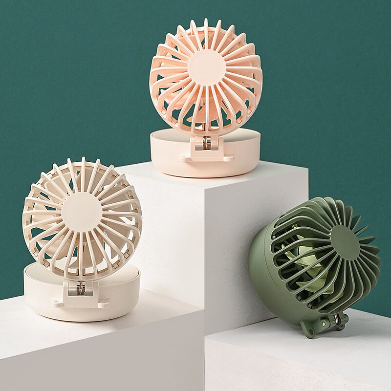  ハンディファン 携帯扇風機 卓上扇風機丨USB充電式 三階段風量調節 折り畳み式 首掛け 収納便利|undefined