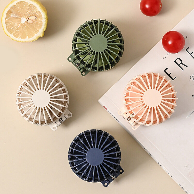  ハンディファン 携帯扇風機 卓上扇風機丨USB充電式 三階段風量調節 折り畳み式 首掛け 収納便利|undefined