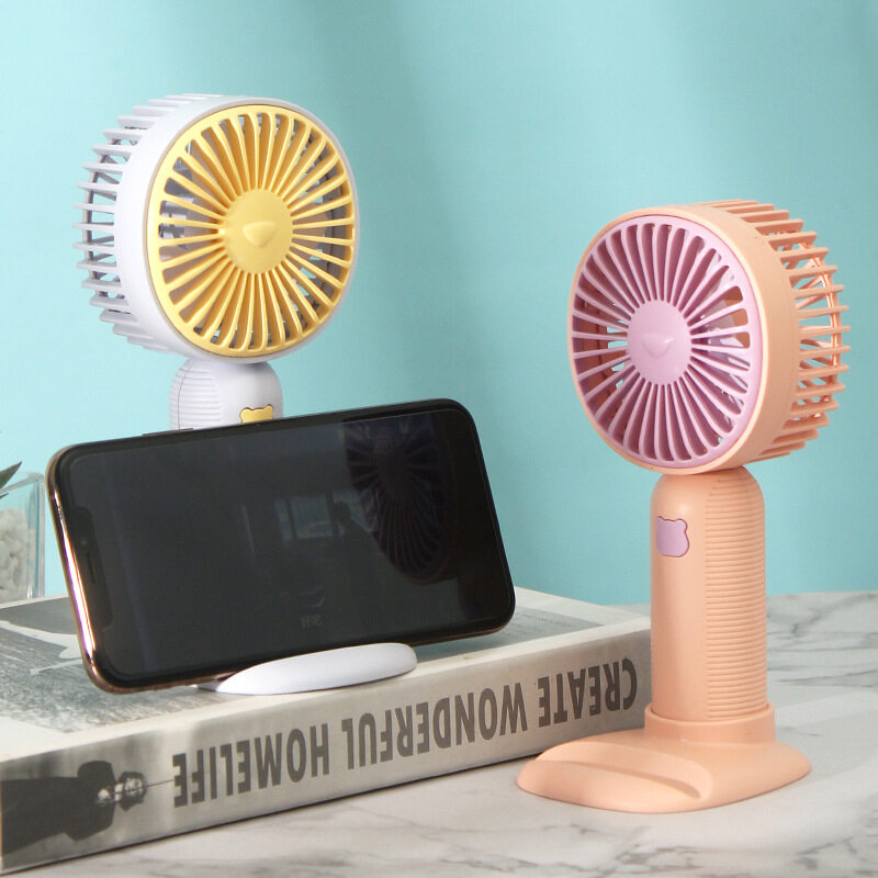 手持ち/卓上両用扇風機｜USB 充電式 ハンディファン 静音 スマホスタンド|undefined