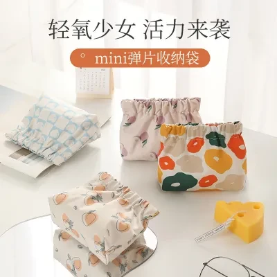 化粧ポーチ｜防水プリント収納袋 新作コスメバッグ キャリーオンキー リップスティック ミニ収納コインバッグ
