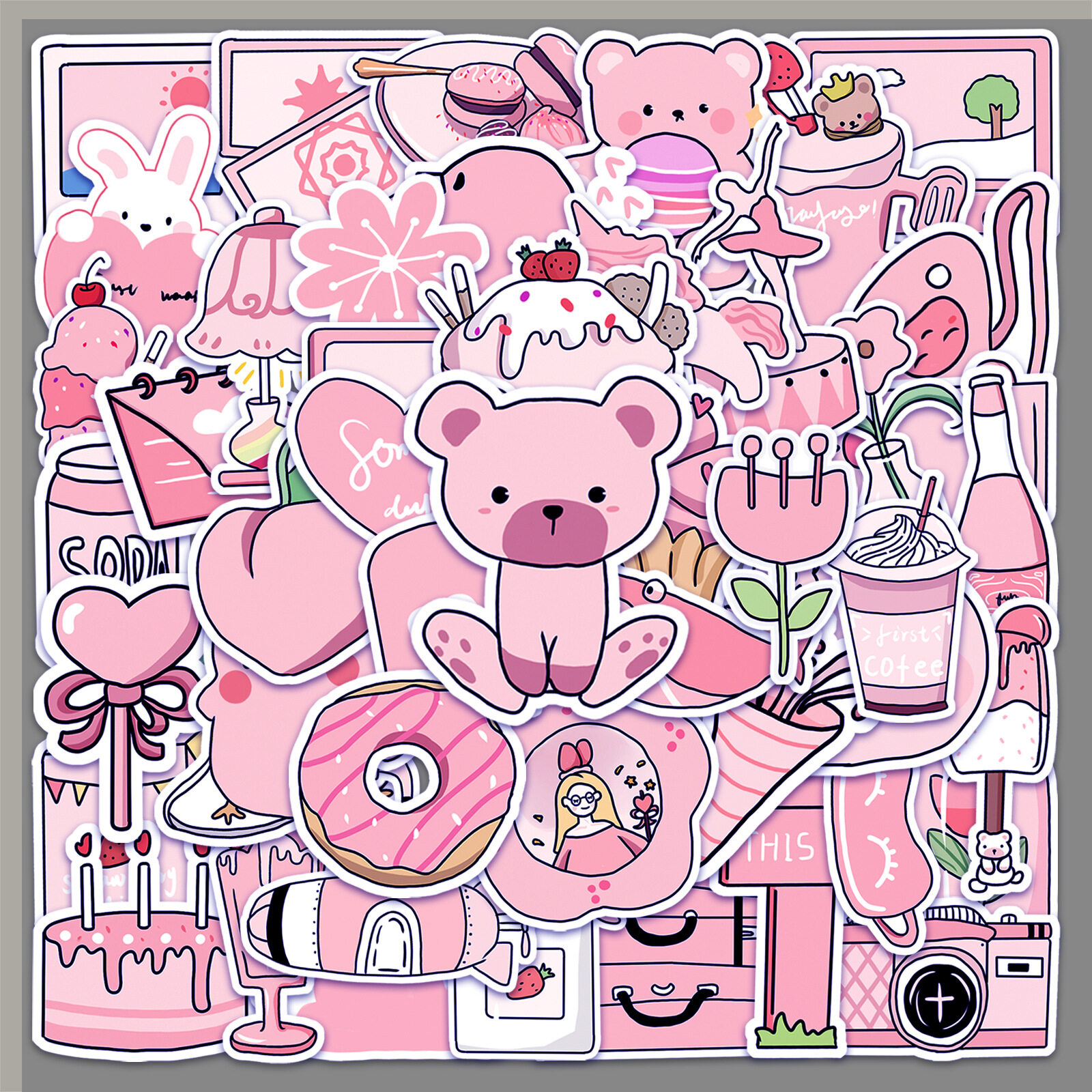 「50枚セット」 ステッカー丨 防水 汎用 個性 装飾 自動車 手帳 車 バイク携帯 ノート タブレット スマホケース  おしゃれ (約55～85mm/枚)|undefined