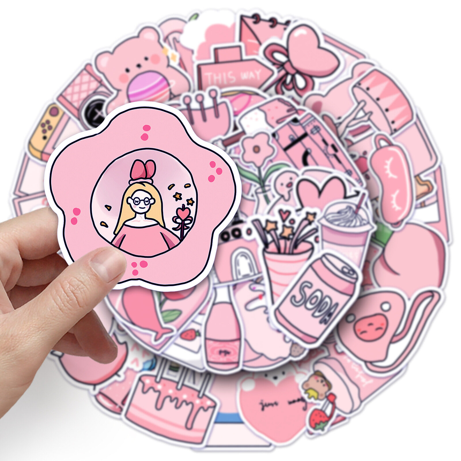 「50枚セット」 ステッカー丨 防水 汎用 個性 装飾 自動車 手帳 車 バイク携帯 ノート タブレット スマホケース  おしゃれ (約55～85mm/枚)|undefined