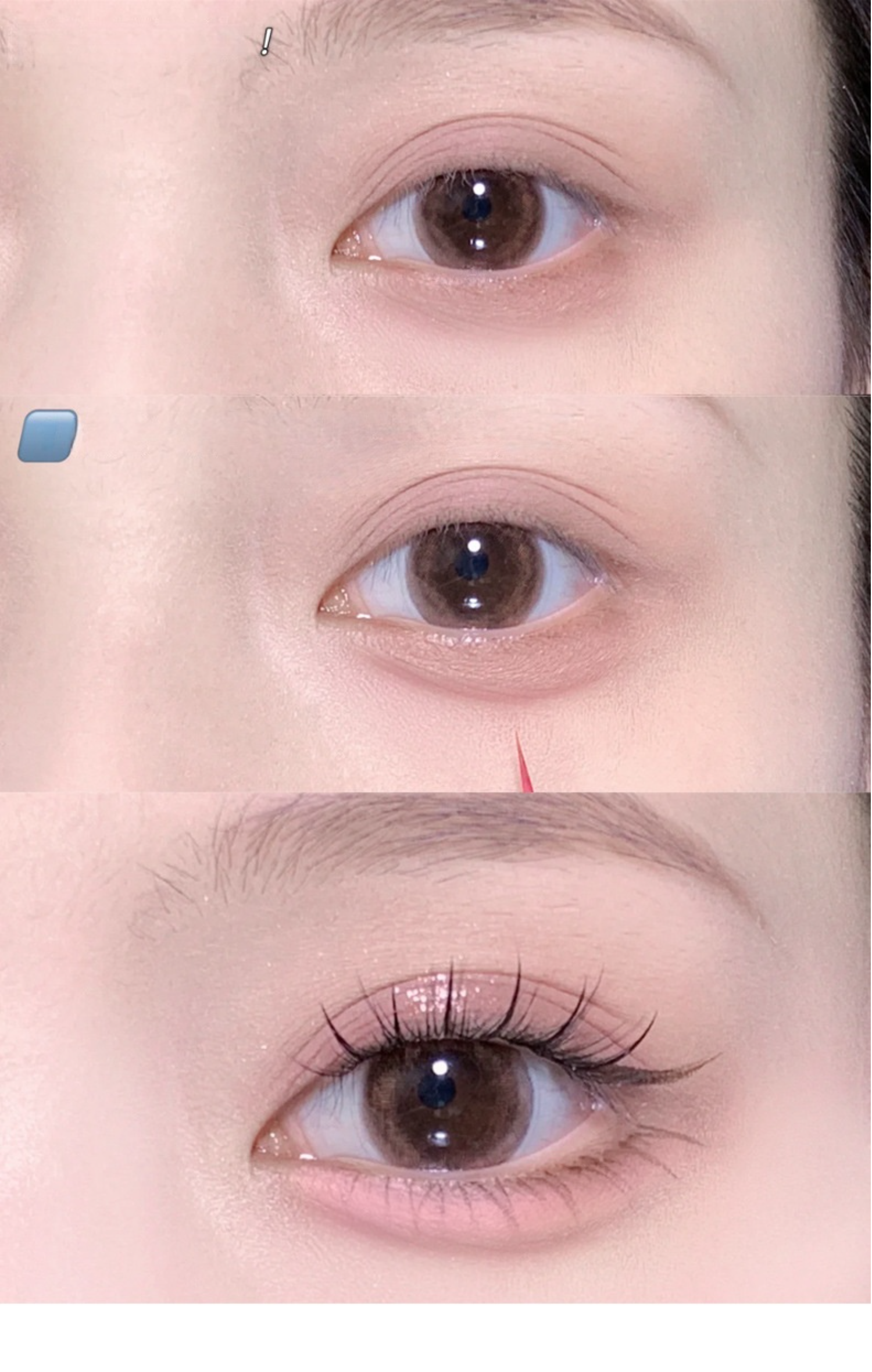 xixiキキカラーアイライナーペン、防水、ブラウン、極細、下