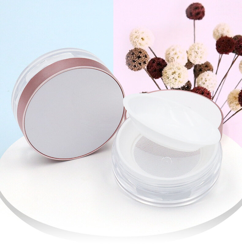パウダー容器 パウダーケース 中栓付き 二重層 小分け ボティーパウダー用 化粧品詰替え空容器 手作り DIY 外出 旅行 携帯便利|undefined