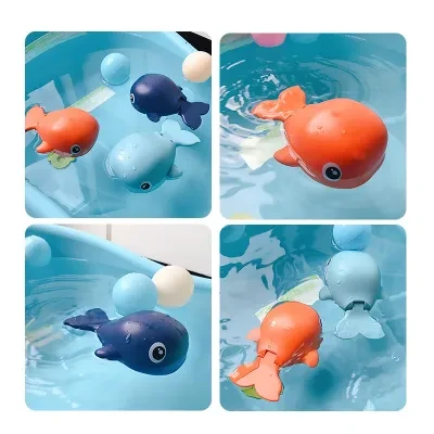 お風呂おもちゃ｜ゼンマイ式・電池不要クジラの泳ぐおもちゃ・元気に遊ぼう！ストレス解消