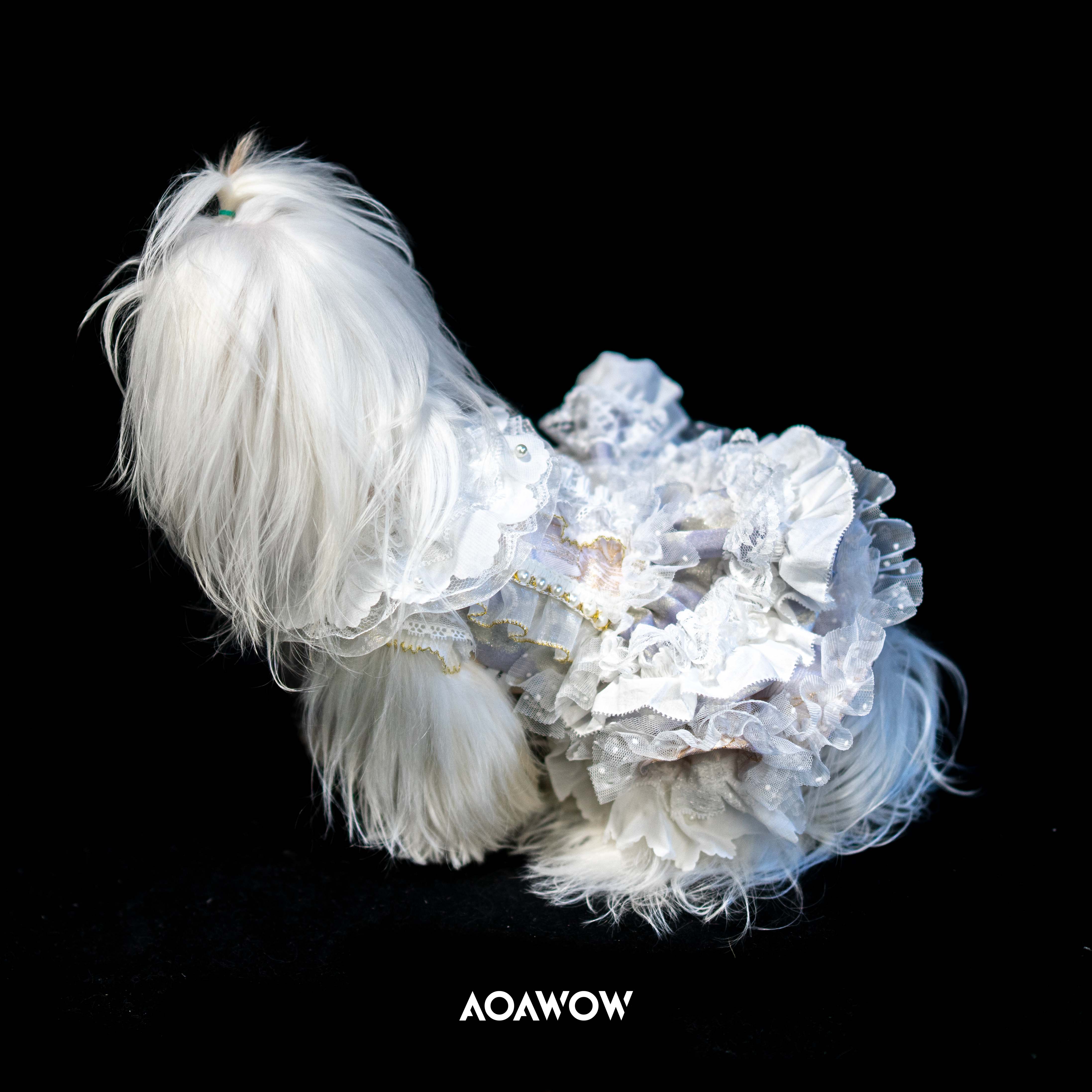 AOAWOWペットファッション-マテオ！花柄 シースルー レース フラワー スカート キラキラ ラ子猫 子犬 仔猫 おしゃれ 映え写真 ペット 小型犬猫用洋服 |undefined