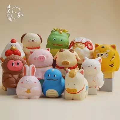 【BigGallery】フィギュア・置物 ｜「12生肖」シリーズ｜木彫りの置物、ウサギ年の誕生日プレゼント！