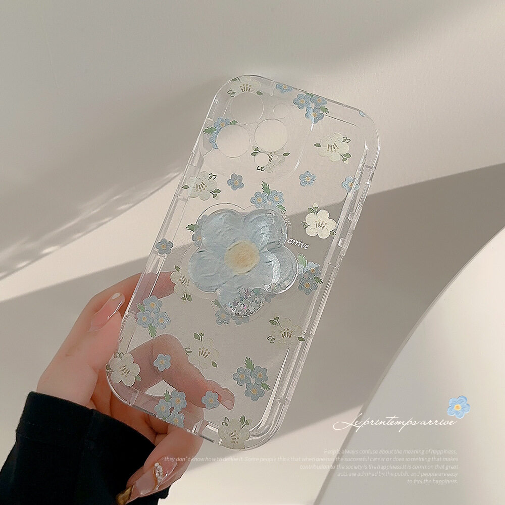 小花柄 クリア スマホケース丨「iPhone多機種対応」 おしゃれ 韓国 大人可愛い インスタ 人気 話題  ストラップホール付き 耐衝撃 |undefined