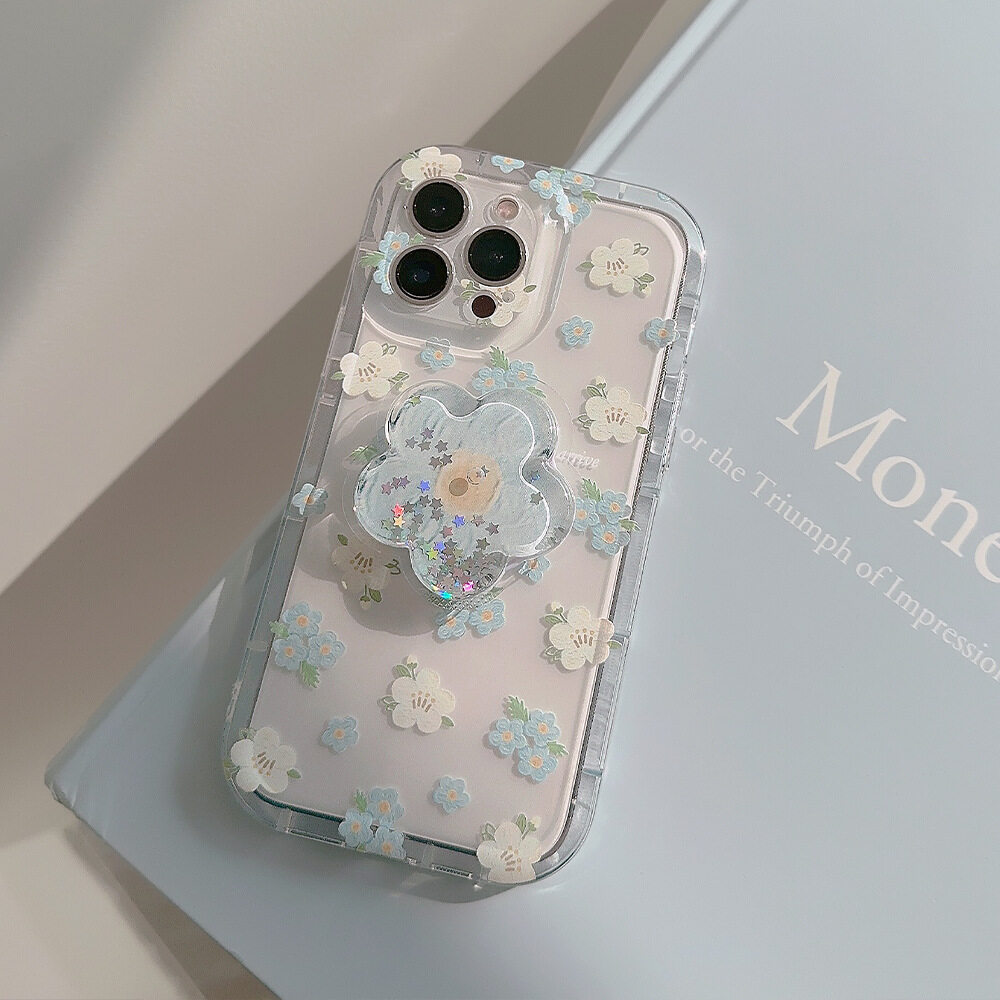 小花柄 クリア スマホケース丨「iPhone多機種対応」 おしゃれ 韓国 大人可愛い インスタ 人気 話題  ストラップホール付き 耐衝撃 |undefined