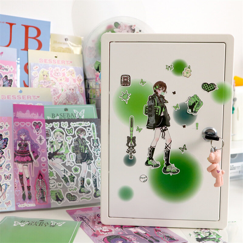 コラージュ素材｜INS風・おしゃれ・かわいい・2枚セット・PVC・手帳素材・コラージュ・シール・文房具・雰囲気|undefined