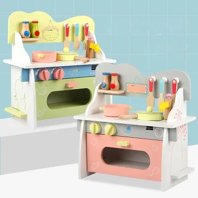 カラフルなキッチンセット！木製の調理器具セット｜子供たちの料理、炊飯、おままごとに最適！