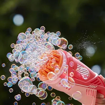 おもちゃ電動煙泡マシン｜自動ガトリン銃、子供用のハンドガン、子供用の小さな宝物！