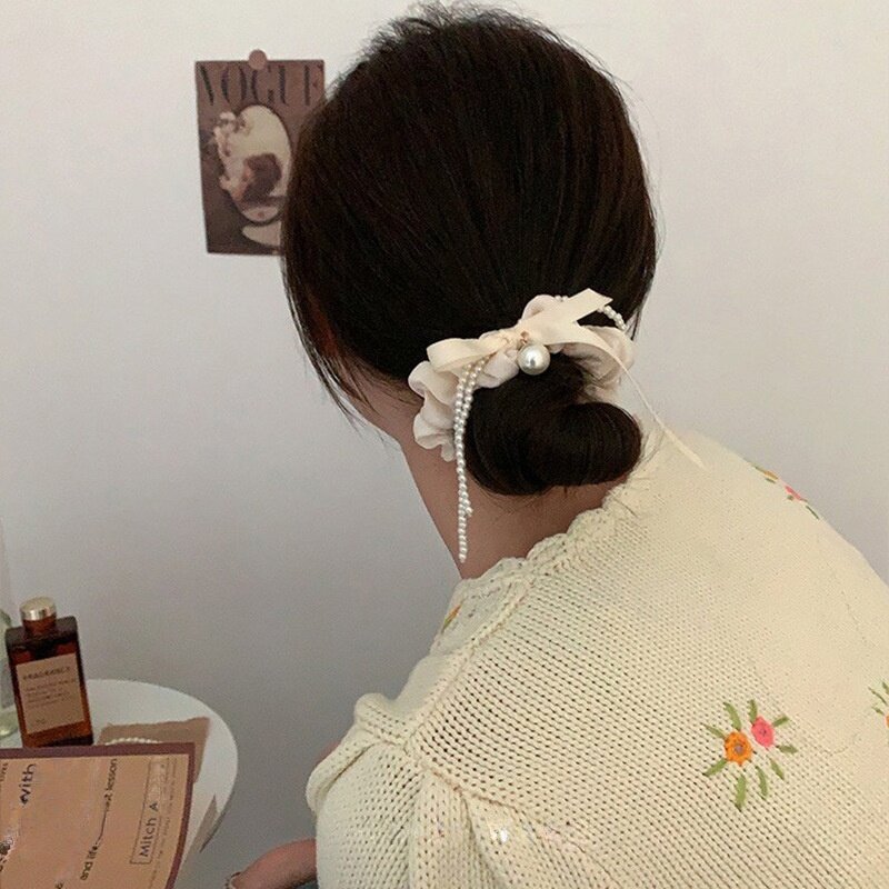 蝶結びシュシュ｜ポニーテールにピッタリ　可愛い・ファッション|undefined
