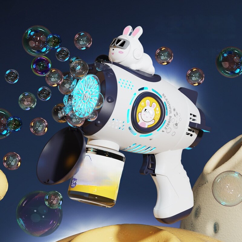 宇宙ウサギのバブルガン｜自動多孔式で漏れ防止！屋外で遊ぶおもちゃ！|undefined
