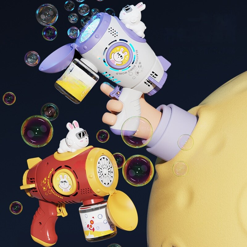 宇宙ウサギのバブルガン｜自動多孔式で漏れ防止！屋外で遊ぶおもちゃ！|undefined