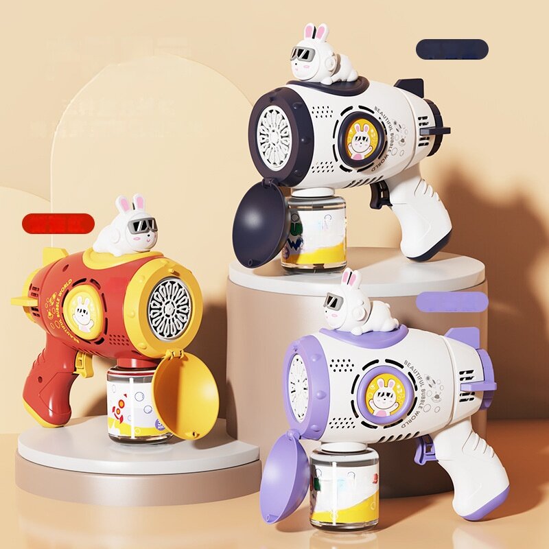 宇宙ウサギのバブルガン｜自動多孔式で漏れ防止！屋外で遊ぶおもちゃ！|undefined