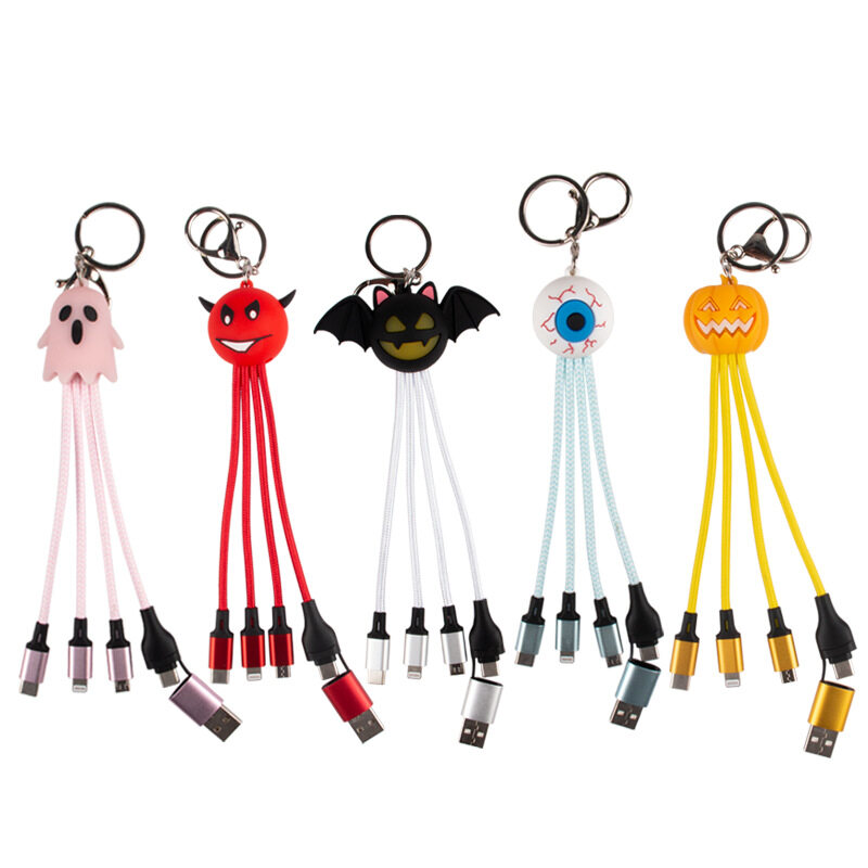 3in1充電ケーブル｜lighting・type-c・micro・全機種対応・かわいい・iPhone/Android対応・おもしろいデザイン|undefined