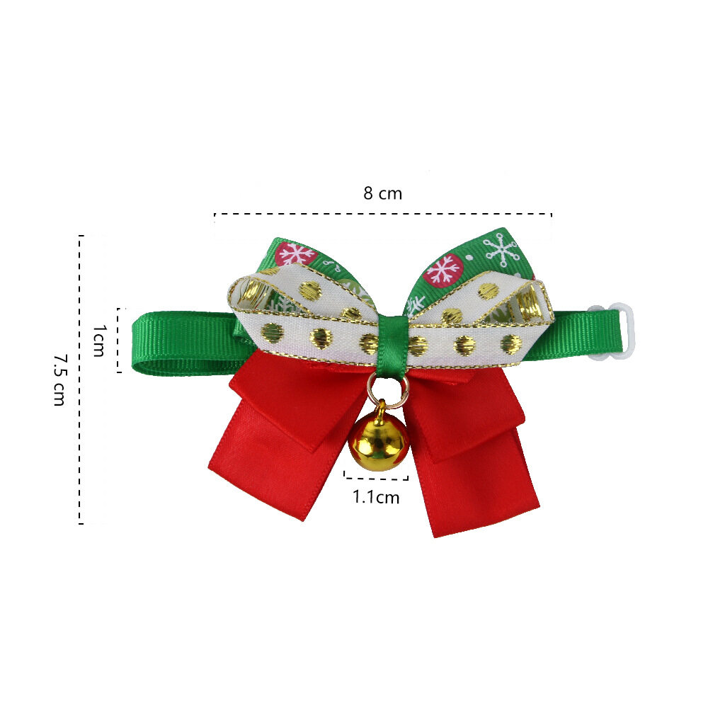 ペット用クリスマスカラー| リボン＆ベル首輪♪猫犬のおしゃれアイテム☆|undefined
