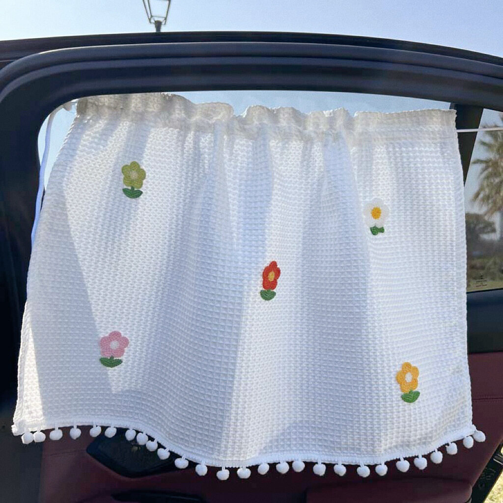 カーテン式日よけシェード ｜華やかな花柄で車内をおしゃれに！|undefined