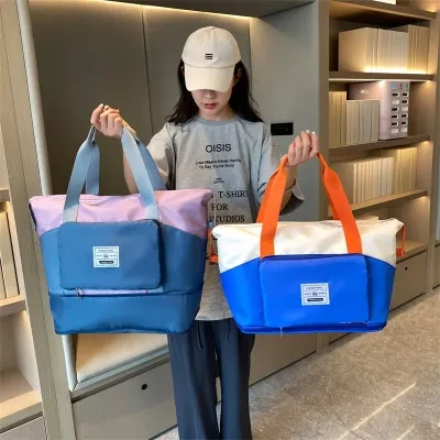 拡張可能大容量ボストンバッグ２WAY｜おしゃれな色合い、シューズ収納、スポーツ・ヨガ・旅行・出張に便利