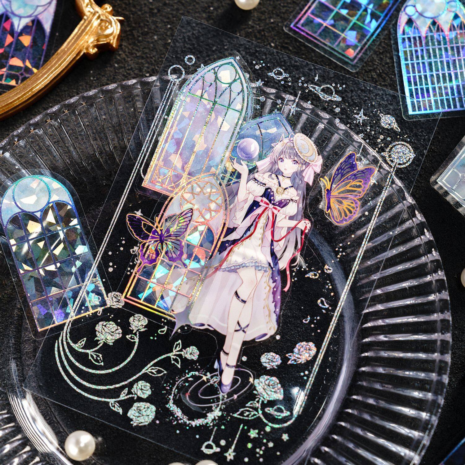 コラージュ素材｜INS風・おしゃれ・かわいい・20枚セット・66×130mm・手帳素材・コラージュ・シール・文房具・雰囲気|undefined