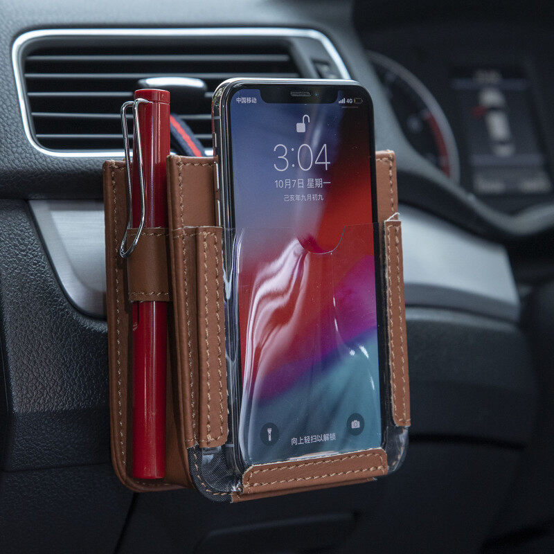 車用収納ポケット｜スマホホルダーとしても使え、スマホが落ちないため運転に集中できる。|undefined