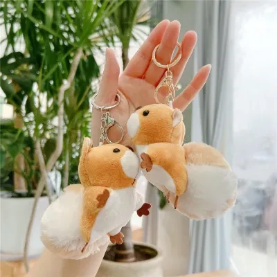 キーホルダー|リス・人形のペンダント・かわいい ・ランドセルのペンダント・金属のキーホルダー・ 携帯しやすい