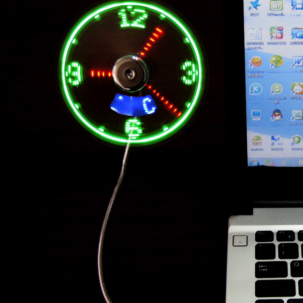 usb時計扇風機｜USBライト・USB常夜灯 LEDライト USBミニ時計
