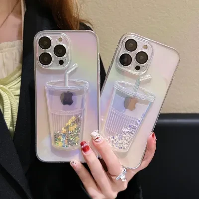 iPhoneスマホケース｜キラキラな流砂がケースの中に流れています