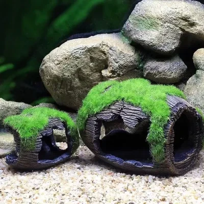 水族館の装飾品｜人工バレル 水槽用飾り彫刻 樹脂製 安全 無毒 隠れ場所 爬虫類シェルター